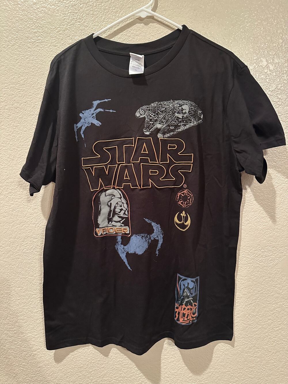 NWT Freeze NY Disney Star Wars Graphic Embroidery Tee Vader Millennium Falcon XL